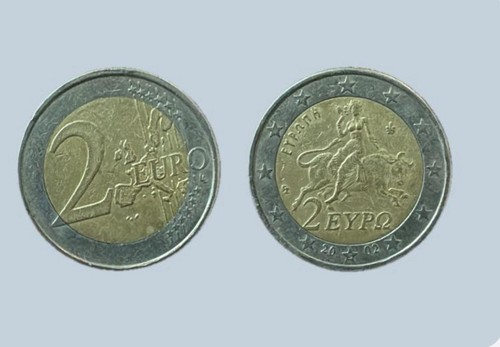 Moneta rara euro grecia - da, 2