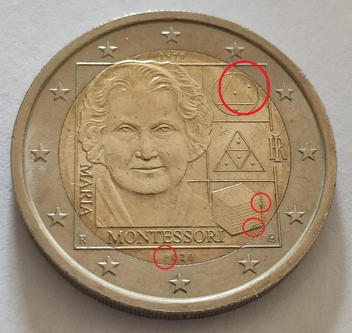 Moneta euro maria - moneta, montessori