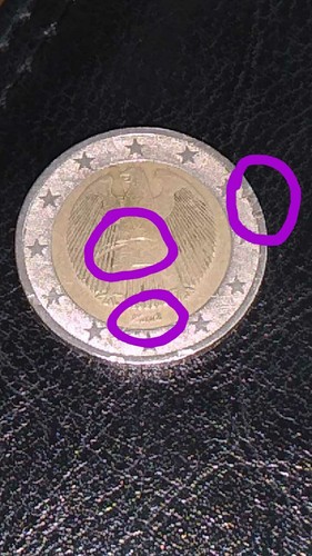 Moneta euro rara con vari - rara,