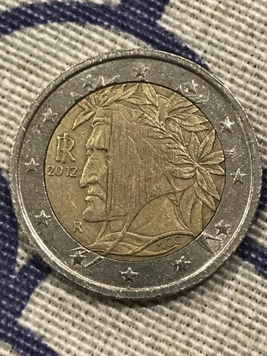 Moneta euro di dante - moneta,